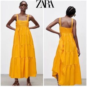 Zara Poplin Panelled Dress Size XS